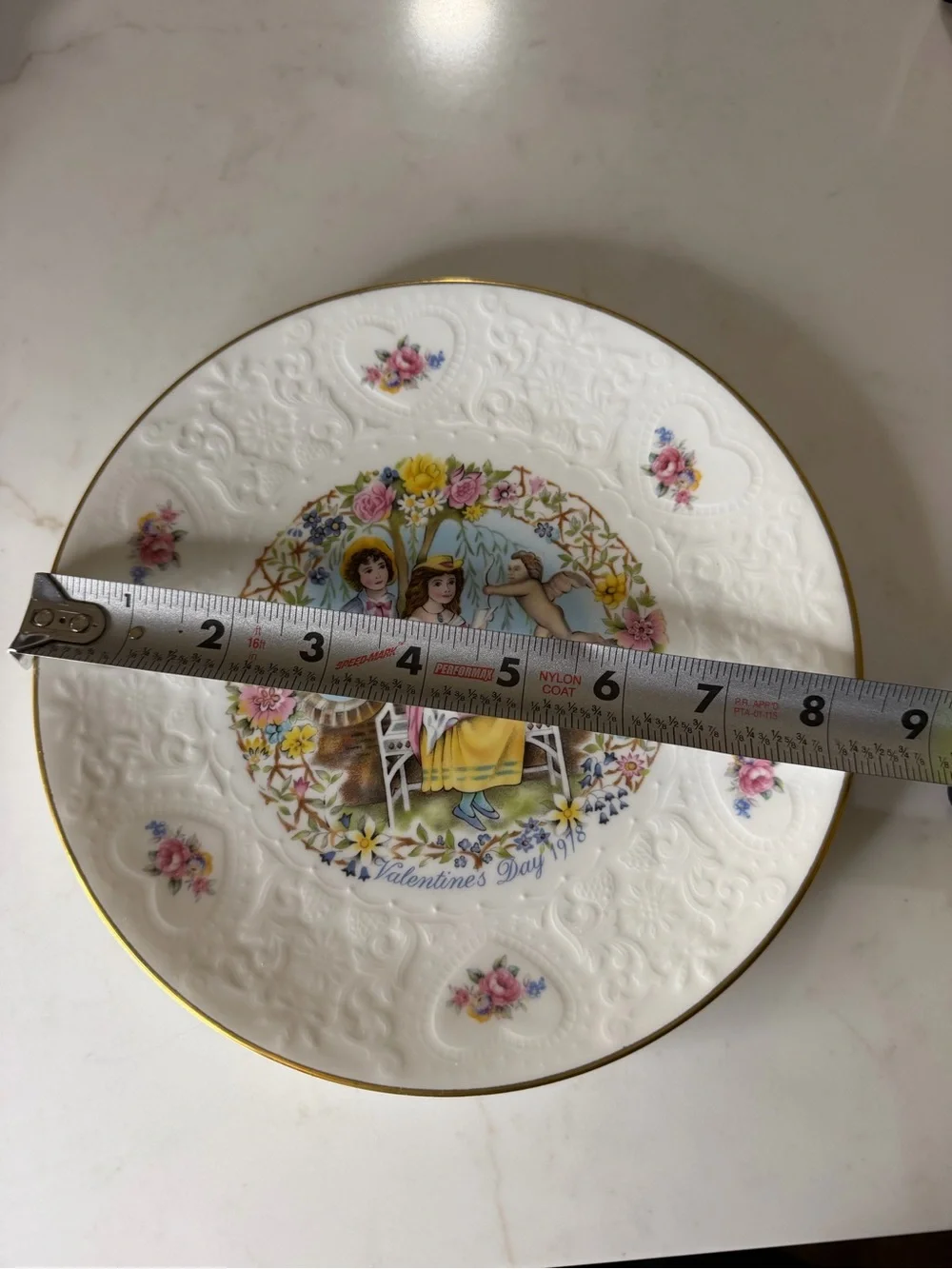 Vintage Royal Doulton My Valentine white Porcelain Plate with Multicolor